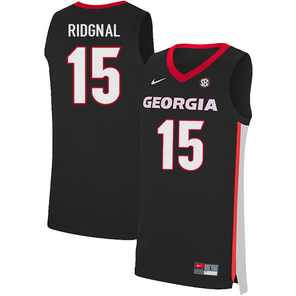 Men #15 Dalen Ridgnal Georgia Bulldogs College Basketball Jerseys Sale-Black - Click Image to Close